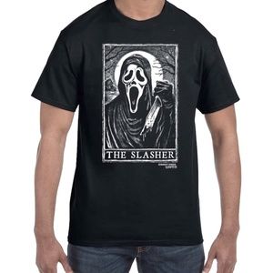 Ghostface The Slasher Tarot Black 100% Cotton T-shirt Unisex XL